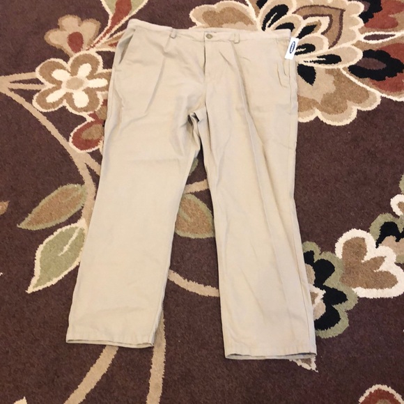 slim uniform khakis for men